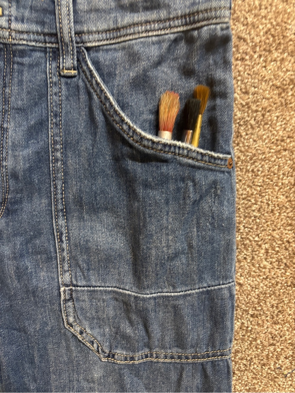 Pilcro Anthropologie Blue Denim Painter Overalls - Picture 6 of 13